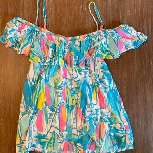 Lily Pulitzer off the shoulders shirt